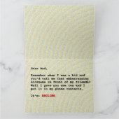 Schlechte Vater-Karte - Abnahme Karte (Innenseite)