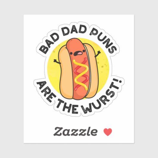 Schlechte Vater sind die Wurst-Funny-Wurst-Puppe Aufkleber (Blatt)