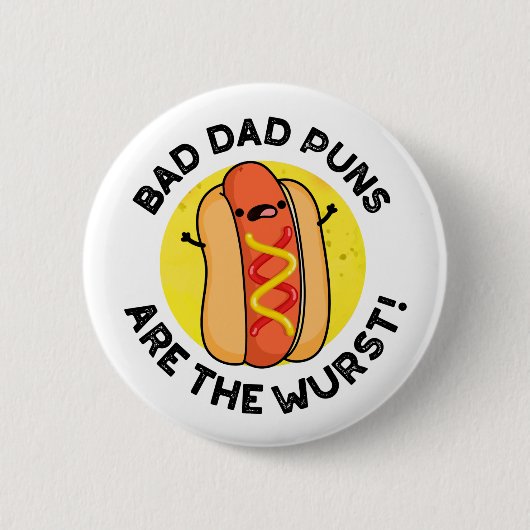 Schlechte Vater sind die Wurst-Funny-Wurst-Puppe Button (Vorderseite)