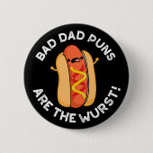 Schlechte Vater sind die Wurst-Funny-Wurst Puppe d Button (Vorderseite)
