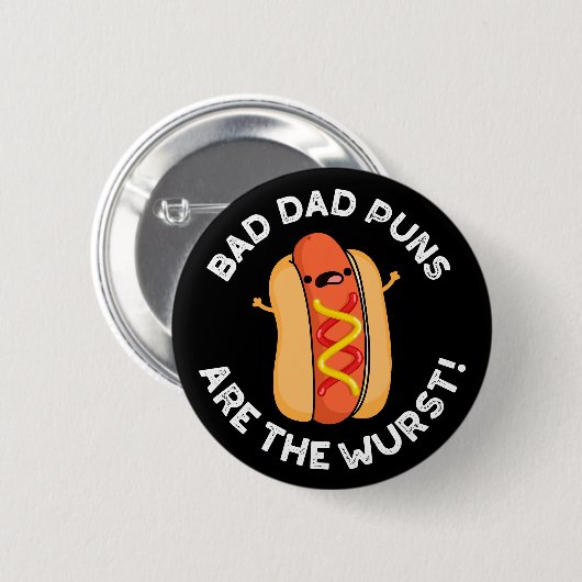 Schlechte Vater sind die Wurst-Funny-Wurst Puppe d Button (Vorne & Hinten)