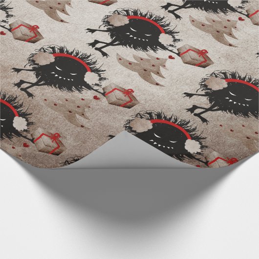 Schlechte Wanze gibt anwesendes Weihnachten Geschenkpapier (Ecke)