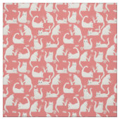 Schlechte weiße Katzen klopfen an. Stoff (Muster)