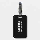 Schlechte Wortspiele, das wie die lustige Gepäckanhänger (Rückseite vertikal)