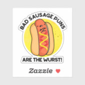 Schlechte Wurstpfeifen sind der würstfige Hot Dog  Aufkleber (Blatt)