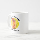 Schlechte Wurstpfeifen sind der würstfige Hot Dog Kaffeetasse (Vorderseite Links)