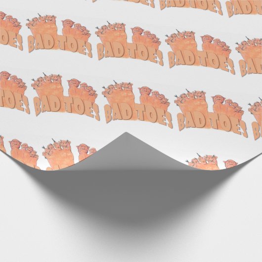 Schlechte Zehen Geschenkpapier (Ecke)