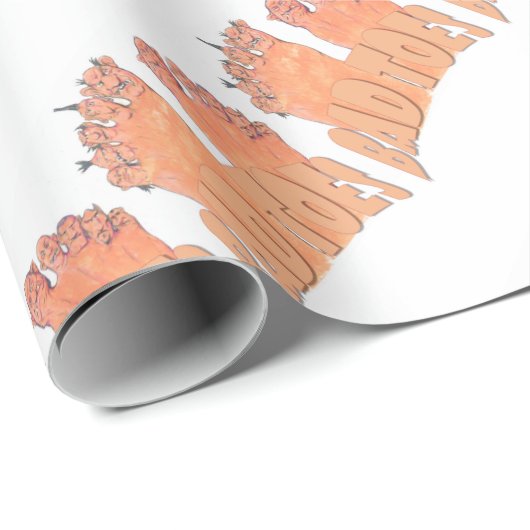 Schlechte Zehen Geschenkpapier (Rolleneckpunkt)