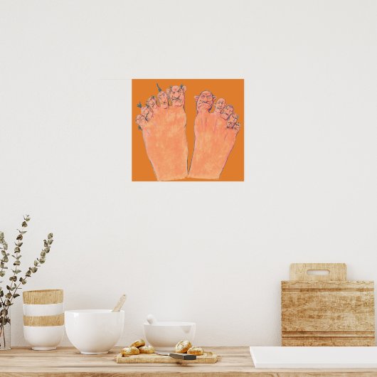 Schlechte Zehen Poster (Küche)