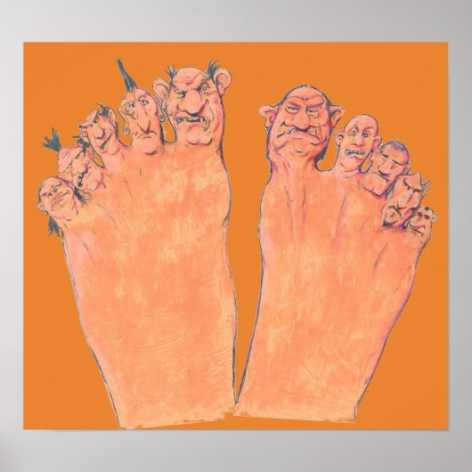 Schlechte Zehen Poster (Vorne)