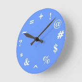 Schlechte Zeit - blau Runde Wanduhr (Winkel)