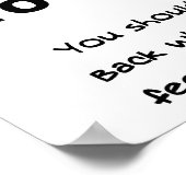 Schlechte Zeit um lustiges Poster zu sprechen (Ecke)