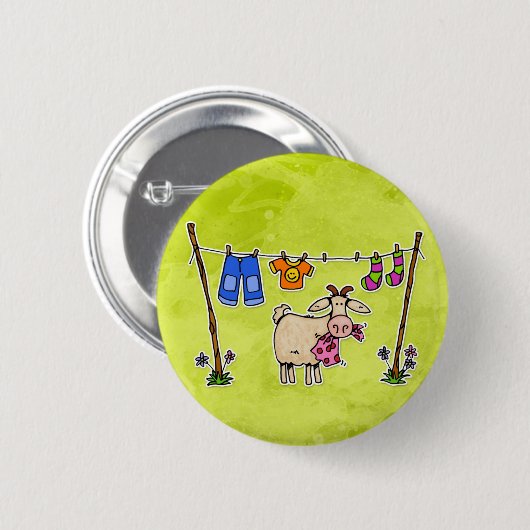 schlechte Ziege Button (Vorne & Hinten)