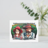 Schlechte Zolltarife Sad Bauern Postkarte (Stehend Vorderseite)