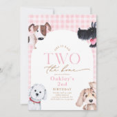 Schlechte ZWEI die geblockte Welpeneinladung Einladung (Vorderseite)