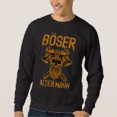 Schlechter alter Mann Schädel Viking Valhalla Sweatshirt (Vorderseite)