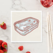 Schlechter Atem, lustige Sardinen Serviette (Beispiel)