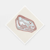 Schlechter Atem, lustige Sardinen Serviette (Ecke)