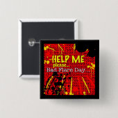 schlechter Aufflackerntagesroter Button (Vorne & Hinten)