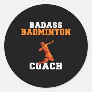 Schlechter Badminton-Trainer  Runder Aufkleber