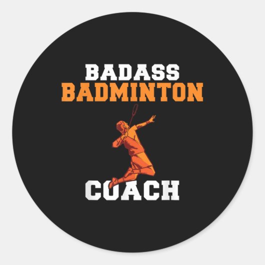 Schlechter Badminton-Trainer Runder Aufkleber (Vorderseite)