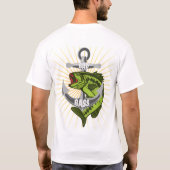 Schlechter Bass mit Personalisiertem Schiffsanker T-Shirt (Rückseite)