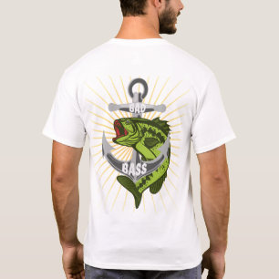 Schlechter Bass mit Personalisiertem Schiffsanker T-Shirt