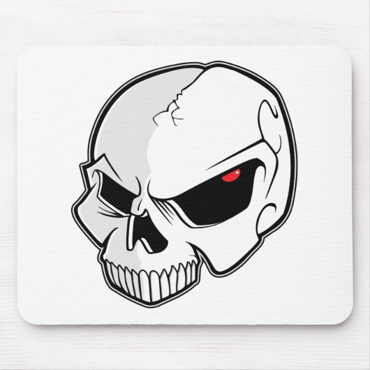 Schlechter blutroter Augapfel-Schädel Mousepad (Vorne)