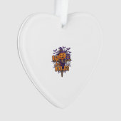Schlechter Boo Jee Kürbis Vogelscheuche Violette E Ornament (Vorderseite)
