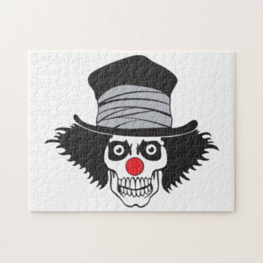 Schlechter Clown-Schädel im Zylinder Puzzle (Horizontal)