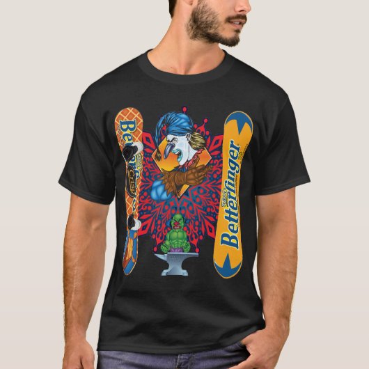Schlechter Clown-T-Shirt Butterfinger Snowboard T-Shirt (Vorderseite)