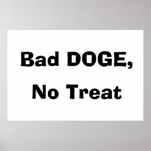 Schlechter DOGE, kein Leckerli Poster