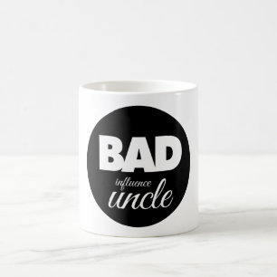 schlechter Einfluss Onkel, lustiges Onkel-Sprichwo Kaffeetasse