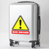 Schlechter Fahrer auf der Straße (Autowarnsystem) Aufkleber (Koffer)