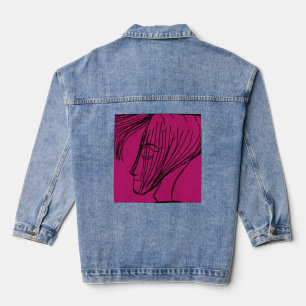 Schlechter Haartag der Meditation Jeansjacke
