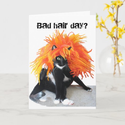 Schlechter Haartag Karte (Gelbe Blume)