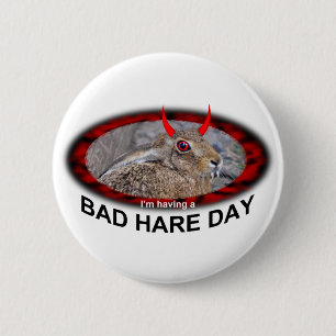 Schlechter Hasentag-Abzeichen Button