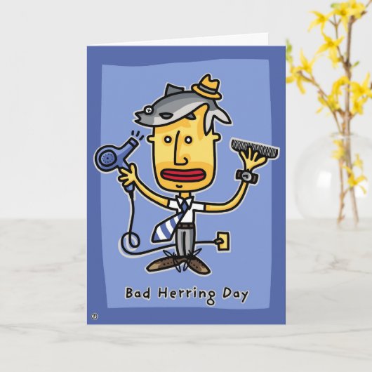 schlechter Heringtag Karte (Gelbe Blume)