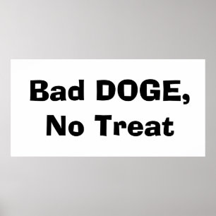 Schlechter Hund, keine Leckerei Poster