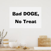 Schlechter Hund, keine Leckerei Poster (Küche)