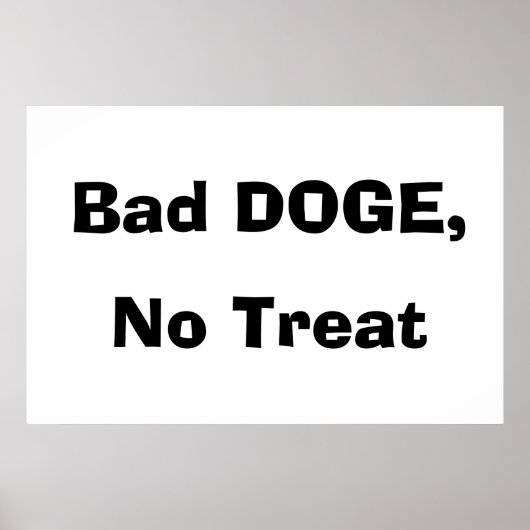 Schlechter Hund, keine Leckerei Poster (Vorne)