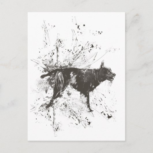 Schlechter Hund Postkarte (Vorderseite)