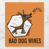 Schlechter Hundefänger, edgischer Spaß Weinetikett (Einzelnes Label)