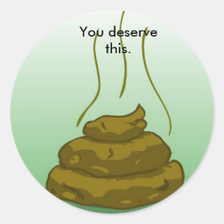 Schlechter kack runder aufkleber