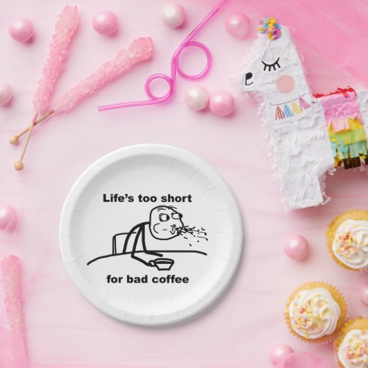 Schlechter Kaffee Pappteller (Party)