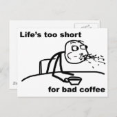 Schlechter Kaffee Postkarte (Vorne/Hinten)