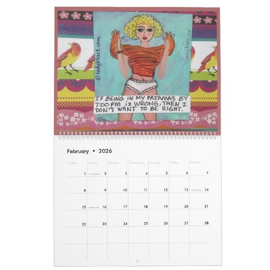 Schlechter Mädchenkunstkalender Kalender (Feb 2026)