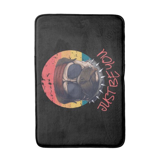 Schlechter Mops Bath SEID DU. Badematte (Vorderseite Vertikal)