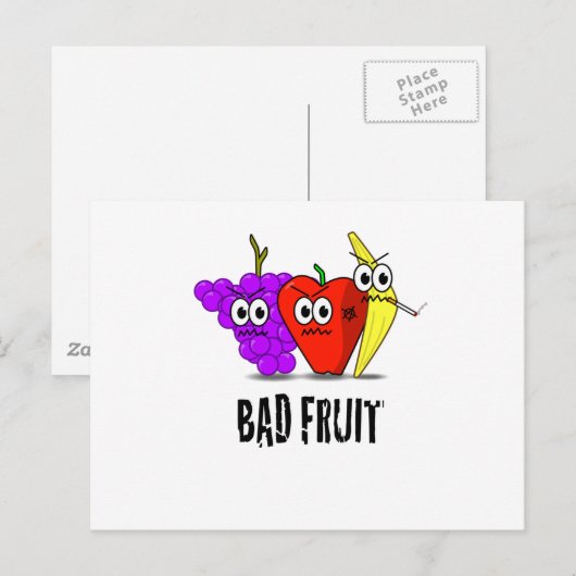 SCHLECHTER OBST! POSTKARTE (Vorne/Hinten)