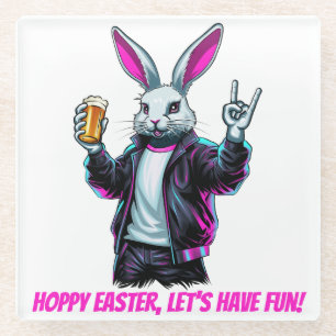 Schlechter Osterhase! Hoppy Ostern, Lasst uns Spaß Glasuntersetzer